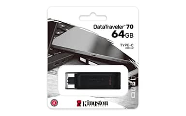Kingston DataTraveler 70 - DT70/64GB Unidad Flash USB-C, Negro