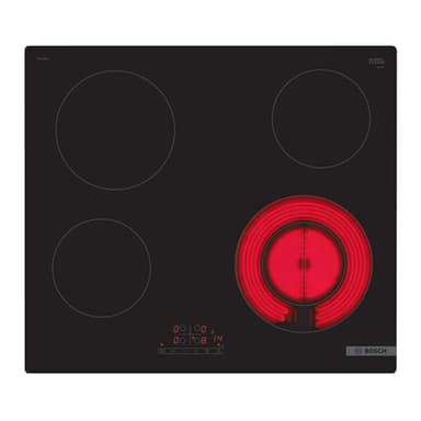 Bosch - Placa vitrocerámica, 60 cm, Serie 4, Control TouchSelect, Negro, PKF611BB8E