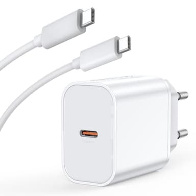 45W Cargador USB C for iPhone 16/16 Pro/16 Pro Max/16 Plus/15/15 Pro/15 Pro Max/15 Plus/iPad Pro/iPad Air,Samsung Galaxy S24/S23,Carga Rapida Tipo C Carregador Enchufe Adaptador Cabezal con 2M Cable