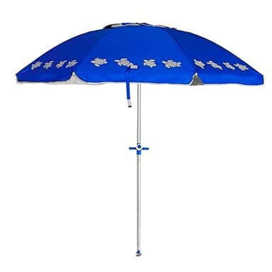 Pincho Sombrilla Playa Grande Ø200 cm, antiviento, protección UV 50, Materiales de Calidad, Tubo de Aluminio, Varillas de Fibra de Vidrio, Palo reclinable (Color 8)