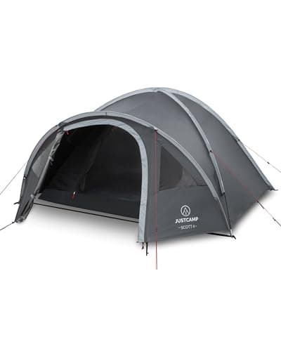 JUSTCAMP Scott Tienda de Campana 4 Personas con habitáculo, Cabina de Descanso - Oscura