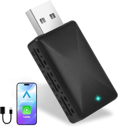 Gaethra Adaptador Inalámbrico para CarPlay y Android Auto, Plug & Play, USB C/USB-A, Compatible con iOS 10+/Android 11+, Adecuado para vehículos Que Funcionan con CarPlay/Android Auto, CZHZ04