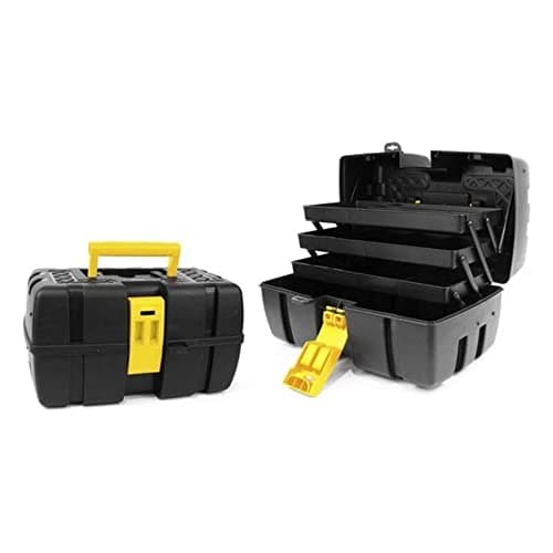 Bricotech S2201567 Caja de Herramientas con Compartimentos Bricotech Venezia Ne Gramos o Amarillo (37 X 23 x 21 cm)