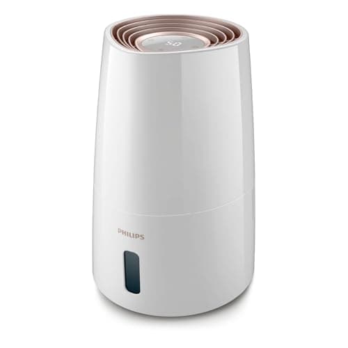 Philips Serie 3000 Humidificador de Aire - Ambientador Humidificador 45m², NanoCloud, 3 Velocidades, Modo Sueño, Tanque 3L (HU3916/10)