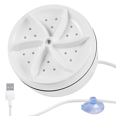 Forhome Mini lavadora, Lavadora Ultrasónica, Lavadora Portátil de Viaje para el Hogar Pequeña Lavadora Turbo, Con Fuente de Alimentación USB, Para casa, viajes, negocios, camping