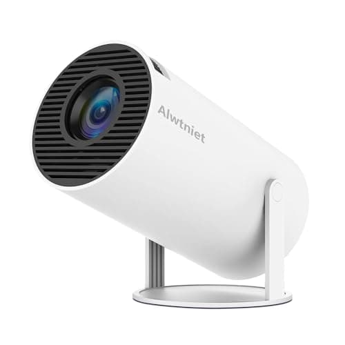 Proyector 4k 1080P Full HD Soporte, Mini Proyector Portátil con Android 11, 200ANSI 8000 Lumens, Videoproyector WiFi 6 BT 5.0, Cine Proyector 180 °Se Puede Girar para TV Stick (Blanco)