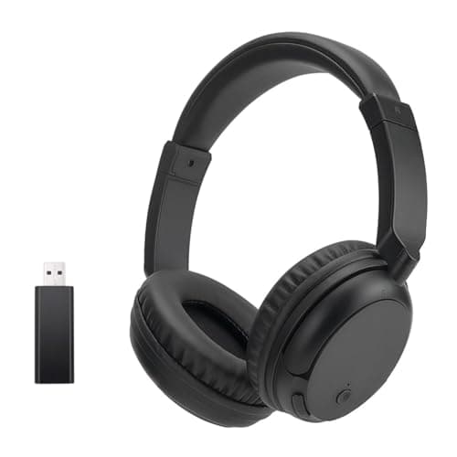 Auriculares Inalámbricos Bluetooth Para TV, Estéreo HiFi Sobre La Oreja, Livianos Con Graves Profundos Para Viajes En Casa, Negro