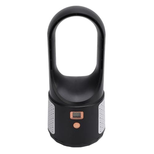 GLOGLOW Ventilador de Escritorio, Ventilador Turboalimentado USB sin Aspas, Portátil, Silencioso, de bajo Consumo, para el Hogar (BLACK)