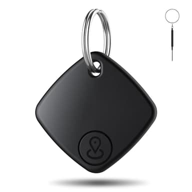 Air Tag Smart Tracker 1 Pack, Localizador Funciona con Apple Buscar (Sólo iOS), Buscador de Objetos Bluetooth con Cordón/Llavero, Rastreador para Carteras/Llaves/Equipaje, Batería Reemplazable