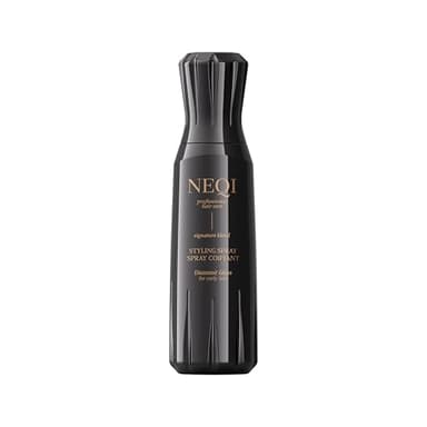 NEQI DIAMOND GLASS Styling Spray antiencrespamiento para rizos 180ml - Rizos definidos, elasticidad duradera - Protección hidratante, brillo radiante - Made in Italy