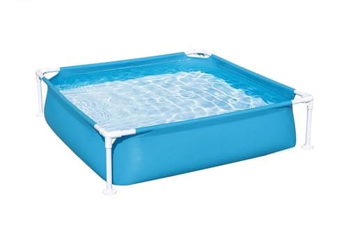 BESTWAY Piscina Desmontable Tubular Infantil My First Frame Pools 122x122x30,5 cm Azul