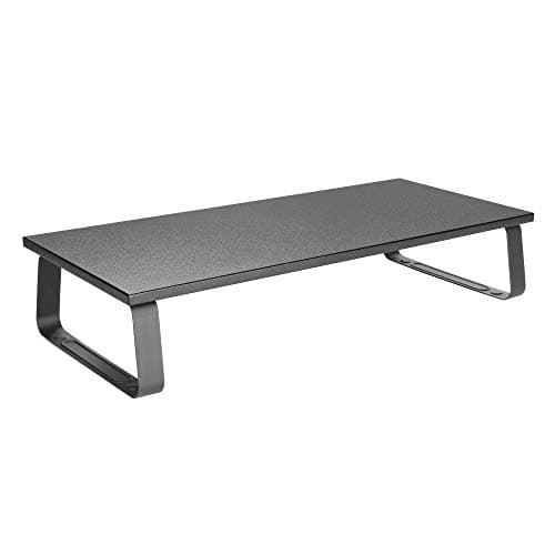 RICOO Soporte Monitor Mesa Elevador para Pantallas PC Base de pie FS0111 Universal Note-Book Laptop Monitores Ordenador 60 x 26 x 12 cm Negro