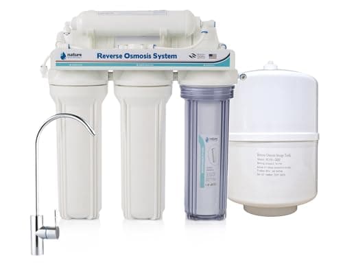 Equipo de Osmosis Inversa - Kit para Osmosis de 5 Etapas - Capacidad para 6 L - Incluye Membrana de 75GPD, Deposito de Agua y Filtros - Nature Water Professionals