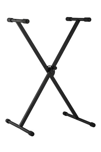 PURE GEWA GEWA F900520 - Soporte de teclado, patas perfil simple, negro, 1 unidad