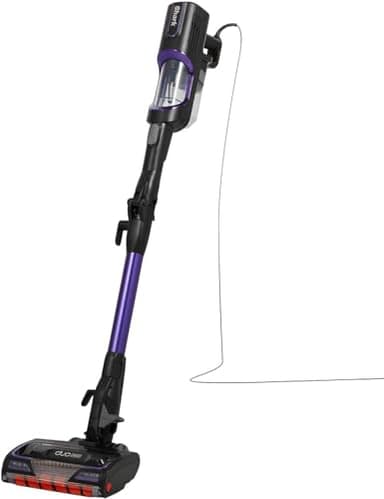 Shark Aspiradora con cable con Anti Hair Wrap y DuoClean, flexible para limpiar debajo de muebles, con boquilla estrecha y boquilla para tapicería, 10 metros de cable, en morado y negro, HZ500EU