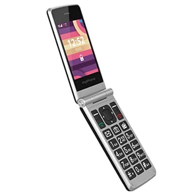 myPhone Tango LTE teléfono móvil para Personas Mayores, Pantallas de 2,4" y 1,77", Plegable, Teclas Grandes, batería de 1400mAh de Larga duración, 4G, Dual-SIM, con Cargador y cámara