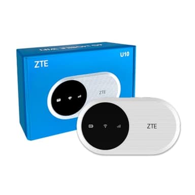 Módem WiFi portátil ZTE U10 N300Mbps 4G LTE Cat4, visualización en pantalla, con SIM, enrutador 4G asequible, batería recargable, fácil de usar, configuración sencilla