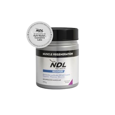 NDL Pro-Health Muscle Regeneration - BCAA (2:1:1) glutamina, antiinflamatorio y antioxidante, recuperación muscular post entreno,reduce las agujetas, frutas del bosque, polvo, 20 dosis, 300g