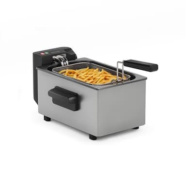 Tristar Freidora, 3L Capacidad, 2000W, Tecnología Cool Zone, Acero Inoxidable, Termostato Ajustable, Fácil de Limpiar, Piezas Desmontables, FR-9325