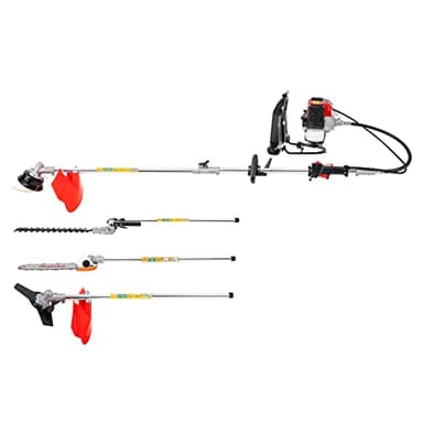 Desbrozadora de gasolina de 4 tiempos, 52 cc, cortasetos profesional, desbrozadora, 8500 rpm, multiherramienta de potencia 4 en 1, con gafas de protección