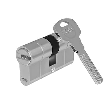 Yale YC2100 121723030002201 Cilindro De Seguridad Niquelado 30 x 30 mm Leva Larga