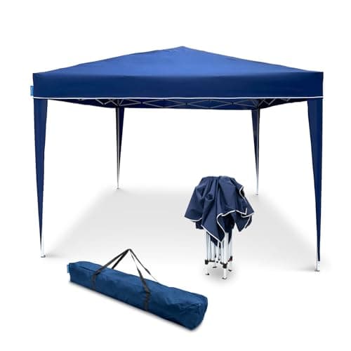 Goodyear - Carpa Plegable 3x3 m Azul Multifuncional | Ideal para jardín, terraza, Playa | Bolsa de Transporte | 4 Cortavientos