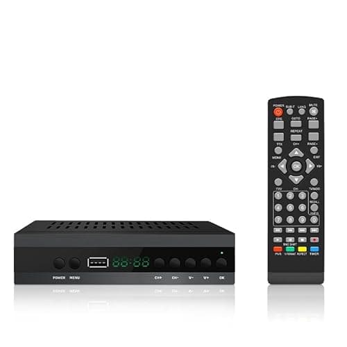 2025 Nuevo Español TDT Decodificador TV DVB-T T2 H265 HEVC FTA Full HD PVR, USB, HDMI, SCART, Sintonizador de TV Digital Terrestre, Receptor Digital de Alta definición Full HD 1080p