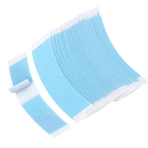 Bieiyhe 60 Piezas Cintas Adhesivas para Pelucas,Cinta Doble Cara Peluca,Pegatinas Extensiones Adhesivas,Hair Tape,Cinta de Pegar Pelucas,Cinta de Peluquín,Cinta Adhesiva para Extensiones de Cabello