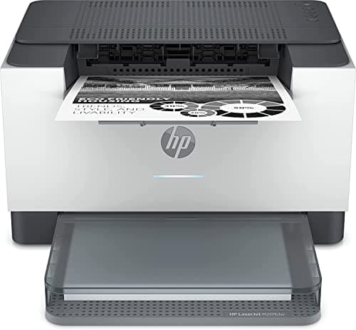 HP LaserJet M209dw 6GW62F, Impresora Láser A4 Monocromo - Impresión a Doble Cara Automática (29ppm, Wi-Fi, Ethernet, USB, Procesador 500MHz, Memoria 64MB, HP Smart App, Panel de control) Blanca y Gris