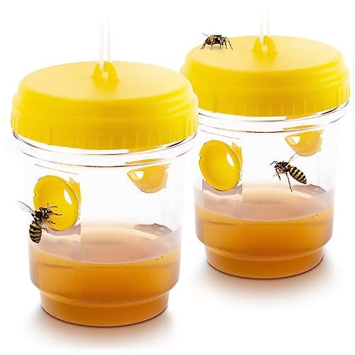 Gardigo® Paquete con 2 Unidades I Trampa para Avispas Exterior I para Abejas, Avispas, Abejorros, e Insectos Similares I Antiavispas para Piscina, Casa, Jardin, etc
