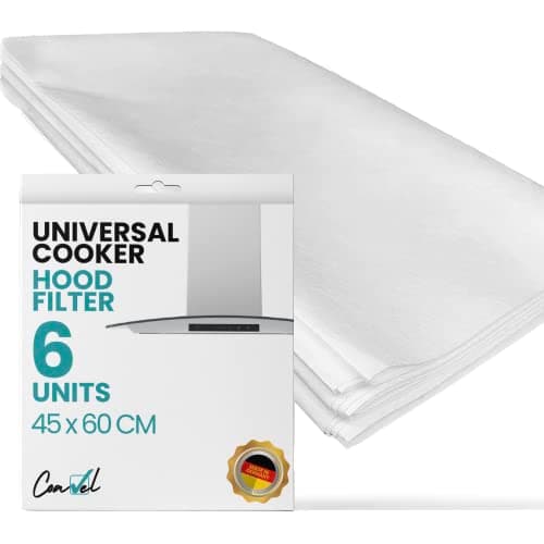COAVEL 6 Filtros universales antigrasa, de papel, 1 mm de espesor, adaptables a cualquier campana extractora de cocina 45 x 60 cm.