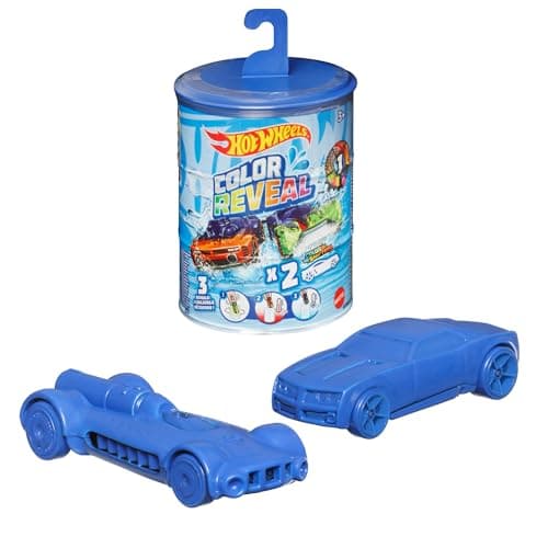 Hot Wheels Color Reveal, Coche de Juguete Que Cambia de Color con el Agua, Modelo Surtido (Mattel GYP13)