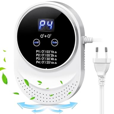 ICARE Generador de Ozono Purificador de Aire, Ionizador de Aire, Purificador Aire, Inicio Desodorizando Esterilizador de Ozono para Baño, Cocina, Humo, Coches, Mascotas, Formaldehído y Olor