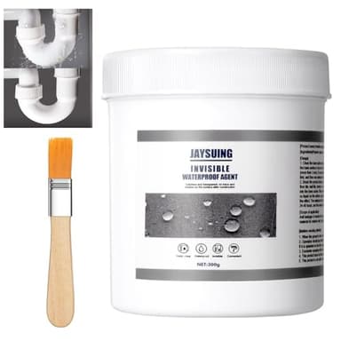 flintronic Pegamento Impermeable Transparente, 300G Sellador Invisible Impermeable, impermeabilizante transparente Con Cepillo, Azulejo De Baño Ventanas Sellador Agente Para Techo Y Pared Exterio