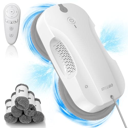 iDEEBO E300 Robot Limpiacristales Inteligente y Eficiente, con Sistema de Pulverización Doble Cara, Planificación Automática de Camino y Tanque a Prueba de Fugas