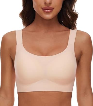 CheChury Sujetador Básico Mujer Sujetadores Deportiva sin Costuras Bralette sin Aros Sujetador Tallas Grandes Bra Básico Push Up Sujetadores Transpirables Sujetador Comodos para Yoga Bailar Fitness