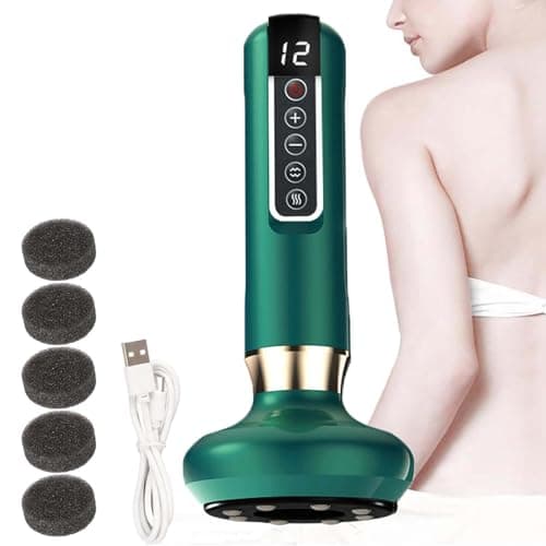 Masajeador Anticelulítico, Masajeador de Celulitis con Ventosa Masajeador de Grasa Corporal de Mano Ajustable De 12 Niveles Maquina Masaje Muscular Dispositivo De Celulitis