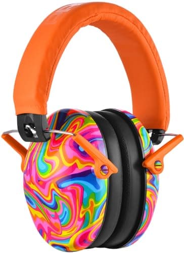 PROHEAR 032 Cascos Antiruido Niños,Protección auditiva pasiva para niños que tienen problemas sensoriales, orejeras de seguridad ajustables, ideales para conciertos y estudiar,SNR 28 dB-Naranja