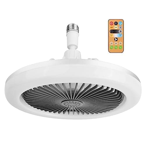 Cozlly Ventilador de Techo con Luz LED Regulable 30W, E27 Lampara y control remoto, 3 Velocidades, Ventilador Moderno Silencioso para Dormitorio