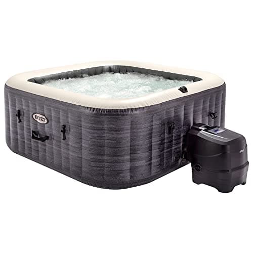 Intex 55091 - SPA Hinchable Exterior e Interior para 6 Personas, Medidas 196x196cm, Capacidad 1.098 litros, Temperatura del Agua 10º- 40º, SPA Inflable, bañera