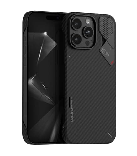 Aulumu A16 Fibra Aramida Funda para iPhone 16 Pro MAX | Ultra Delgada | Refrigeración Real | Compatible con MagSafe