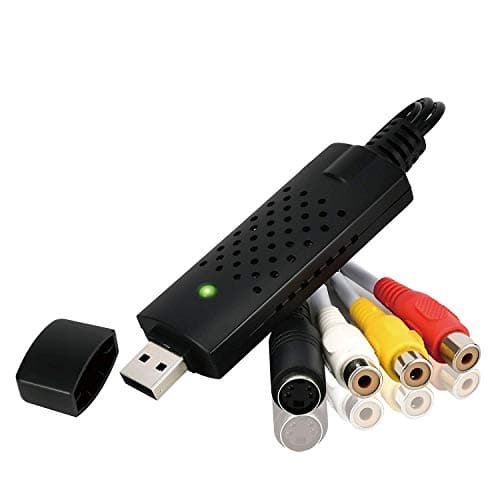 Rybozen Convertidor de audio/video RCA USB 2.0 Digitalice y edite video desde cualquier fuente analógica incluyendo VCR DVD VCR