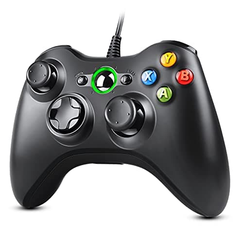 Zexrow Mando Xbox 360 con Cable | USB Wired Controlador de Gamepad Compatible con PC Windows XP/7/8/10 y Consola | Alta Precisión para Juegos de Vibración, Multijugador