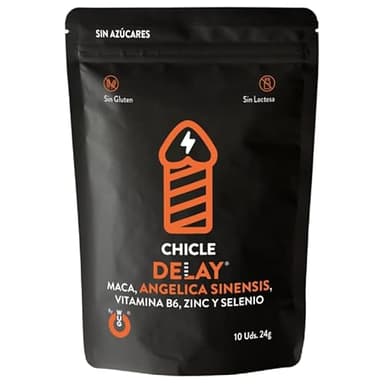 WUG DELAY CHICLES POTENCIADOR LIBIDO Y RETARDANTE EYACULACION 10 UNIDADES