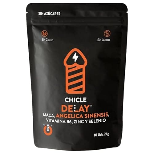 WUG DELAY CHICLES POTENCIADOR LIBIDO Y RETARDANTE EYACULACION 10 UNIDADES