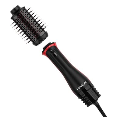 Revlon One-Step Plus Voluminizador, cabezal desmontable, cilindro de titanio y cerámica, cerdas mixtas con púas de carbón activado, tourmaline ionic technology, RVDR5298UK