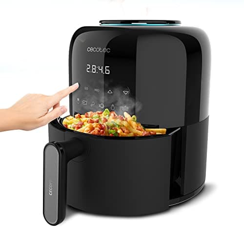 Cecotec Freidora de Aire sin Aceite de 2,5L Air Fryer Cecofry Pixel 2500 Touch. 1200W, Táctil y Compacta, Temporizador, Control Temperatura, Tecnología PerfectCook, Pies Anti-deslizantes