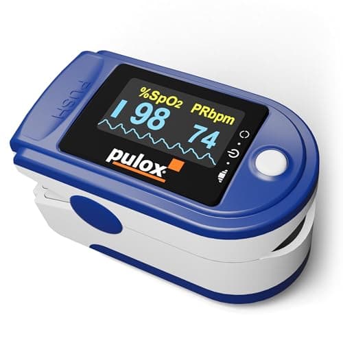 Pulsioxímetro Pulox PO-200 Solo - Oxímetro de dedo profesional para medir pulso, saturación de oxígeno y Índice de perfusión