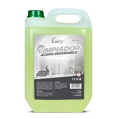LUCCY Limpiador de Acero Inoxidable Profesional 5 Litros | Limpia, Abrillanta y Protege Sin Residuos