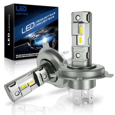 SHINYY Bombilla H4 LED Faro Delantero para Coche y Moto, 2024 Nuevo 12V-36V 20000LM 6500K Blanco Alto Potente Lámpara LED H4 HB2 9003 Canbus Anti Error para Luz de Cruce y Carretera, Pack de 2